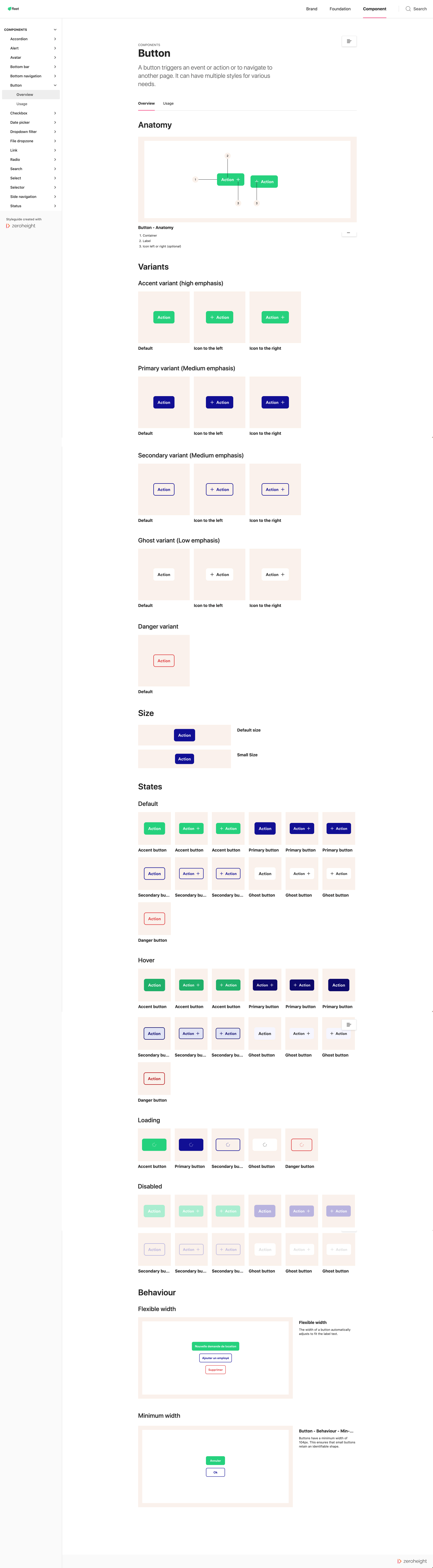 Zeroheight - Component overview