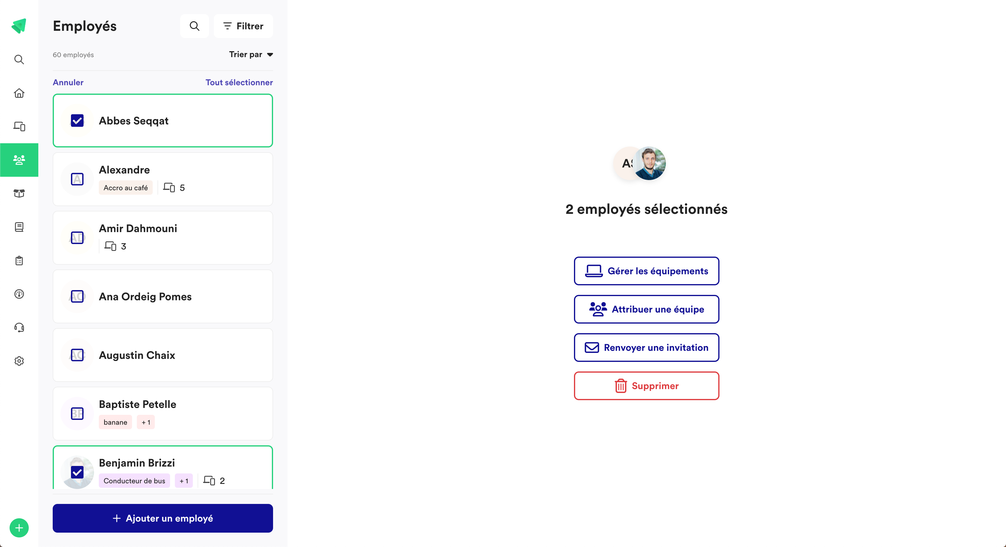 New Cockpit - Employees multiselect