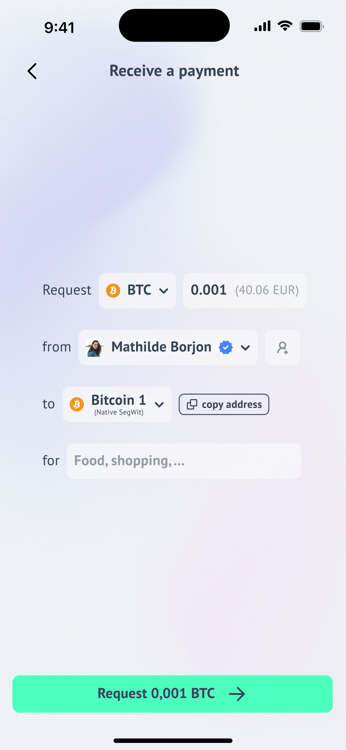 Web 3 wallet - Receive money