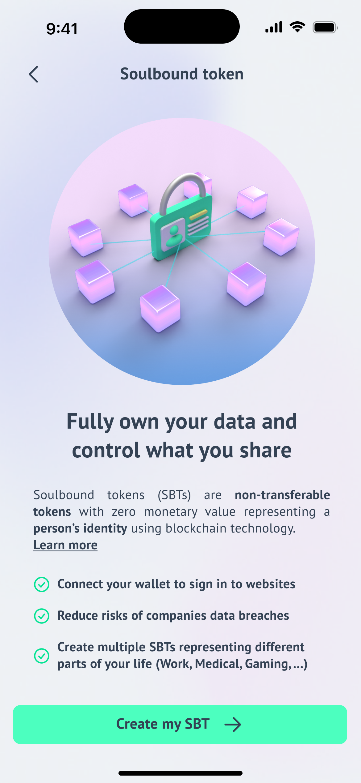 Web 3 wallet - Soulbound token